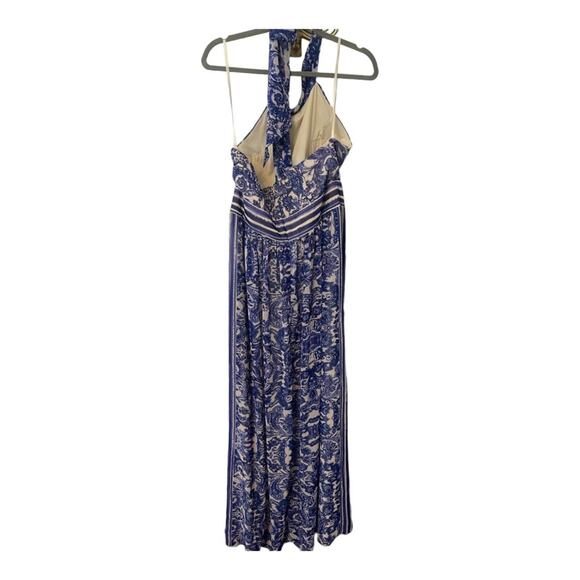 Eliza J Chiffon Maxi Dress Halter Floral Boho Formal Garden Party Elegant Sz 14 - Picture 5 of 16